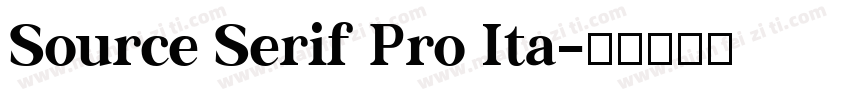 Source Serif Pro Ita字体转换